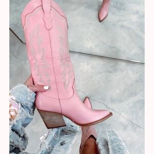 Pink cowgirl boots